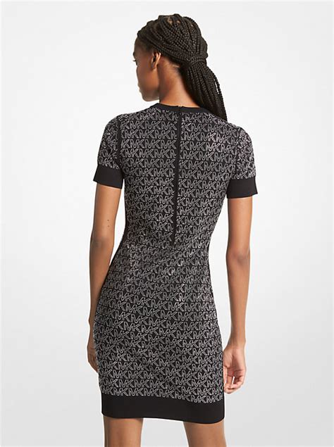 michael kors logo stretch-viscose jacquard dress|Logo Stretch.